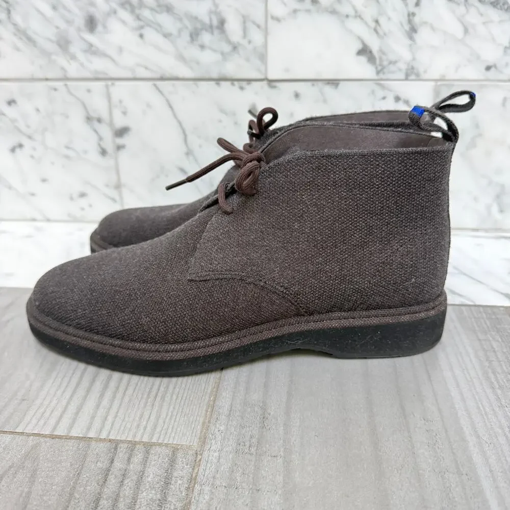 Rothy's Merino Wool Water Resistant Chukka Lace-up Boot Umber Size 8